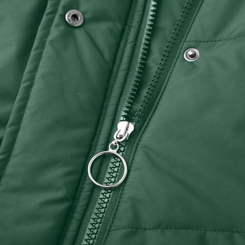 Eauptffy Jacke Damen Winter Warme Langjacke Slim Fit Warme Parka Freizeit-Baumwolljacke Outdooroutfit