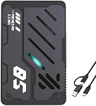 Ultra Disque dur externe Slim Portable USB 3.1 Type C HDD Stockage pour PC, Ordinateur portable, Mac, Xbox un, PS4, PS5 (1TB)