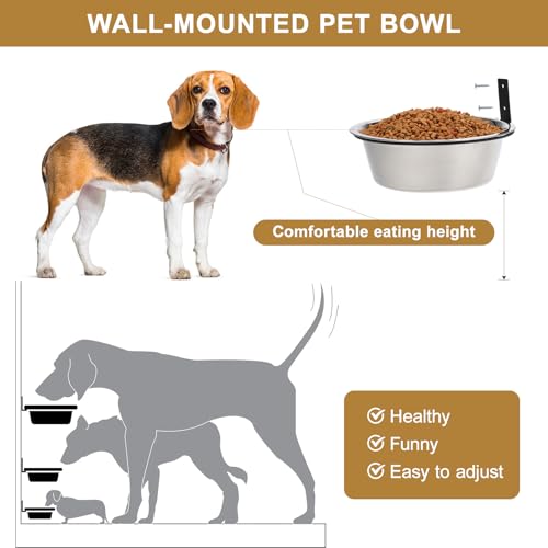 Toddmomy 1 Set An Der Wand Montierter Erhöhter Hundenapf Kisten-Wassernapf Hundenäpfe Für Kleine Hunde Praktischer Katzennapf Outdoor-Wassernapf Mittelgroßer Welpennapf Erbrechen
