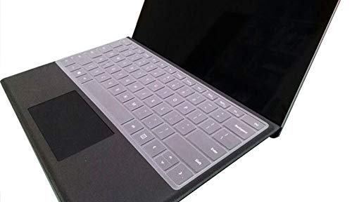 Silicone Clear Keyboard Cover Ultra Thin Skin Compatible Microsoft Surface Laptop 2017 & Microsoft Surface Laptop 2 2018 & Surface Book & 13.5" and 15" Microsoft Surface Book 2 (2017/2018 Released)