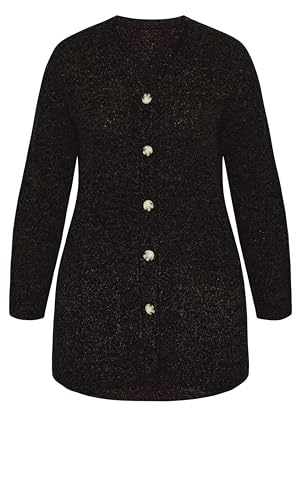 Image of Avenue Women's Plus Size Cardigan - Amber Boucle
