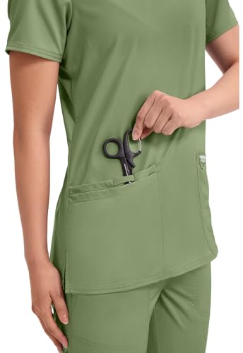 Image of Cherokee Medical Women's Scrub Top V-Neck Modern Classic Fit with 3 Pockets, Ultra Soft and 2-Way Stretch Fabric - WW620