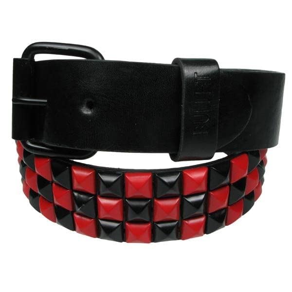 3 Row Checker Pyramid Punk Belt Gothic Rock Style Colourful