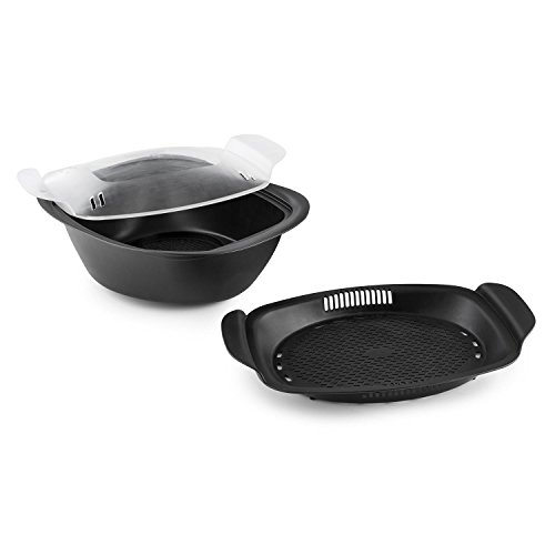 Preisvergleich Produktbild Klarstein Food Circus - Dünstaufsatz, Dampfgaraufsatz, Ersatzteil, Zubehör, schwarz