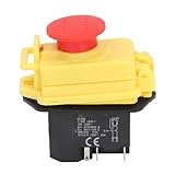 Electromagnetic Push Button Switch IP55 4P 120V 16A for Mini Lathe Grinder Cutting Machine Electric Power Tools Equipment