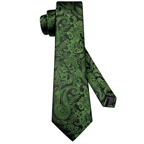 Image of Hi-Tie Mens 70inches Tie Set Extra Long Necktie for Men Cufflinks Handkerchief Big Tall Men Business Wedding
