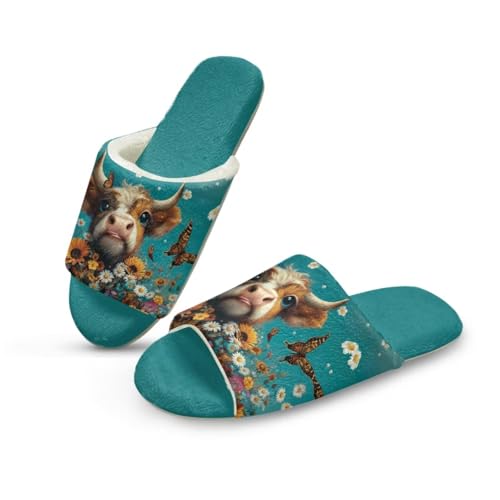 Wanyint Home Slippers Women Open Toe House Shoes Slip On Bedroom Slippers Women Footwear Cute Indoor Home Slides Washable