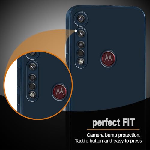 Image of Back Cover for Motorola Moto G8 Plus 4G | Full Camera Protection | Premium Liquid Silicon Case | Flexible Bumper Case for Motorola Moto G8 Plus 4G (Dark Blue)