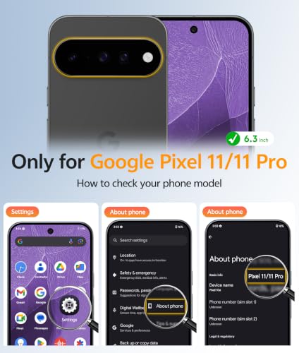 Image of FNTCASE for Google Pixel 11 Pro Case / Pixel 11 Case, with Screen Protector