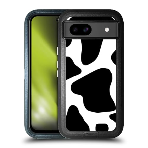 Étui antichoc Google Pixel 8a Head Case Designs avec illustration vache imprimé animalier