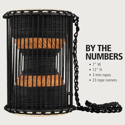 Meinl Percussion ATD-M African Talking Drum (Medium), 17,78 cm (7 Zoll) Durchmesser, brown/black