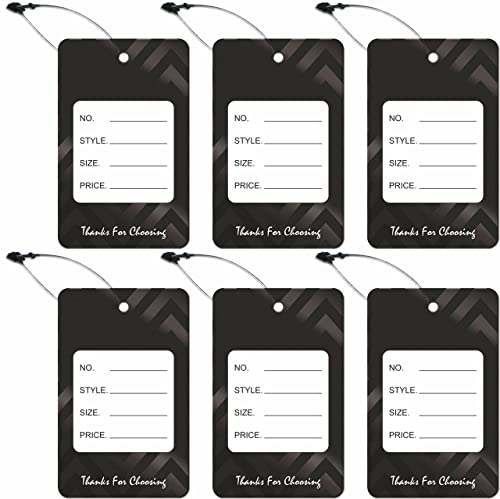Image of DEEPTAGS Paper Price MRP Tag Labels with Black Loop Pins, 1000 PCS