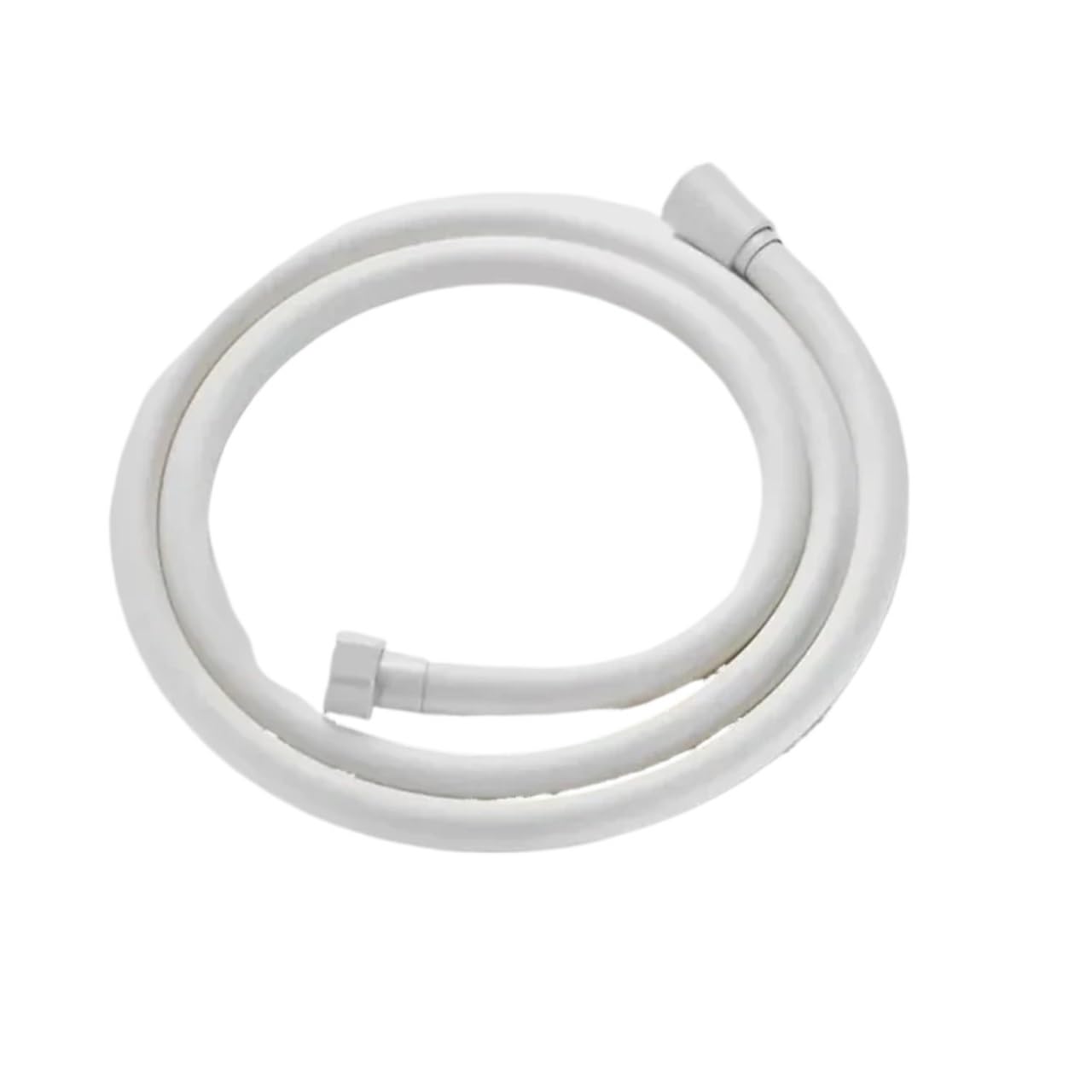 1.5/2/3meters PVC Handheld Shower Head Hose Flexible Anti Winding Explosion-Proof Water Tube Bathroom Faucet Extension Pipe(White,150cm)