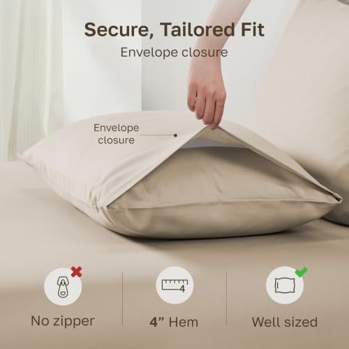 California Design Den 100% Egyptian Cotton 2-Pack Queen Size Pillow Cases - image 5