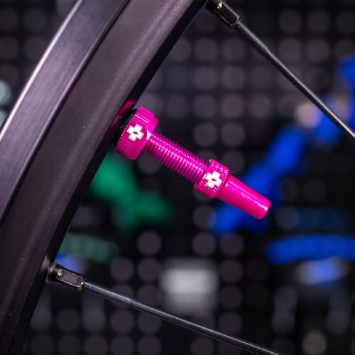 image for Muc-Off Tubeless Valves V2 – 44mm Pink | 4X 7075 Aircraft-Grade Alum