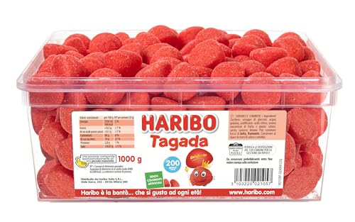 Haribo Tagada, Caramelle Gommose, Gusto Frutta Fragola, Ideali per Feste