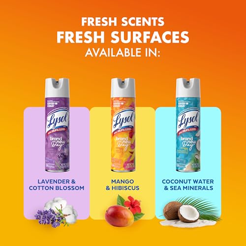 [SnS, AC] $14.29 | 3-Pack 19-Oz Lysol Disinfectant Spray (Sanitizer, Crisp Linen & Mango) - image 7