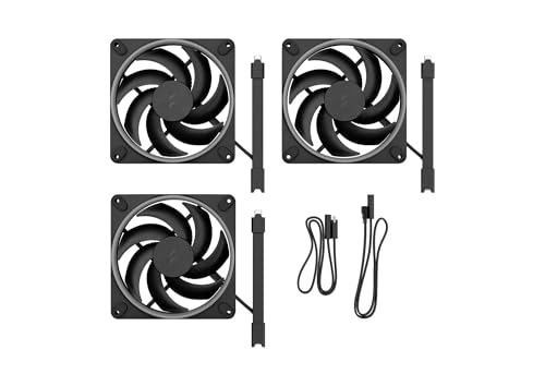 Image of Fractal Design Momentum 14 RGB 3-Pack Black 140mm PC Case Fan 3-Pack FD-F-MR1-1403 FN2100
