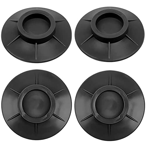 Rubber Feet, Vibration Damper, Non-Slip Vibration Damper, Shock Absorber, Non-Slip Mat, Foot Pads, Foot Pads, Anti-Vibration Mat for Washing Machine, Dryer, Black (Pack of 4)