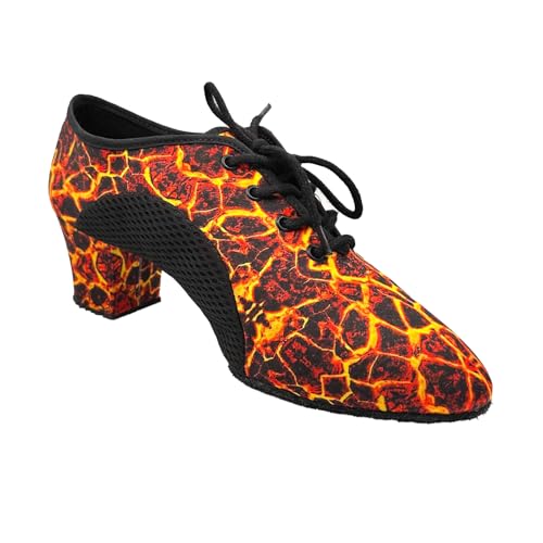 Lace Up Ballroom Shoes, 1.5 Inch Heel, Mesh Inserts - Lacey Schwimmer - Jive BL302