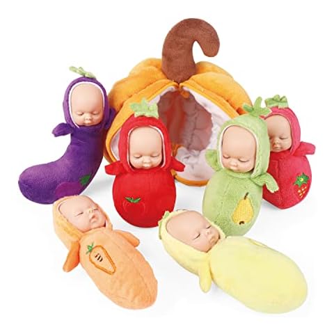 Enjoyin 4 inch Mini Baby Dolls Playset Includes 6 Soft Baby Dolls and a Storage Bag Realistic Looking Small Baby Dolls Set for Toddlers Cover