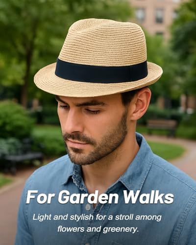 Zylioo S/M/L/XL/XXL Straw Sun Hats for Big Heads Large Summer UV Protection Holiday Beach Panama Hat for Men Women