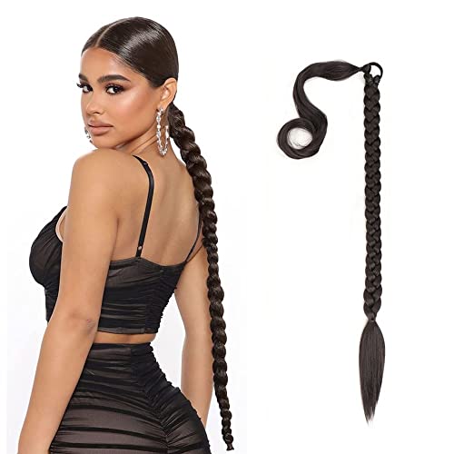32 inch DIY Braided Ponytail Extension with Hair Tie