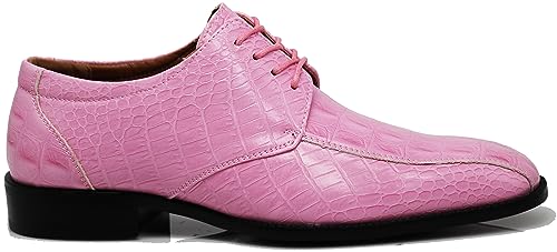 Image of Gator3N Men's Alligator Crocodile Print Oxfords Fashion Lace Up Dress Shoes