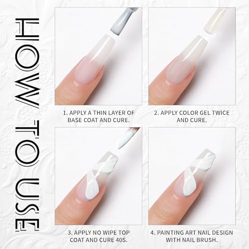 Gel para Uñas con Efecto Espejo Metálico Negro y Blanco miniatura 7