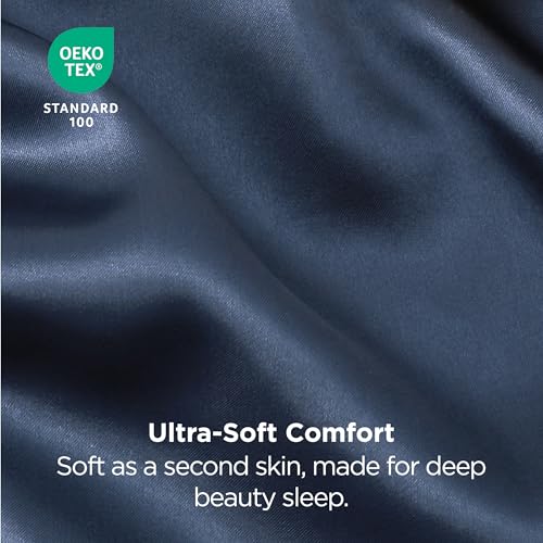 image for Bedsure Satin Pillowcases, Similar to Silk Pillow Cases Queen Size Set