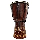 Djembe Drum Carved Bongo African inspired music also a unique gifting idea. Carver Abstract Elephant Giraffe Turtle. (12 Inch, Turtle)