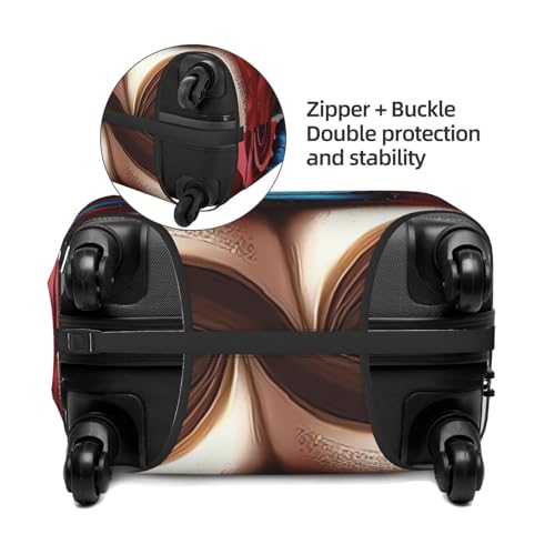 Beautiful Flower Butterfly Roses Elastic Travel Luggage Cover, Washable Spandex Suitcase Protector, Anti-Scratch Fits 18-32 Inch4