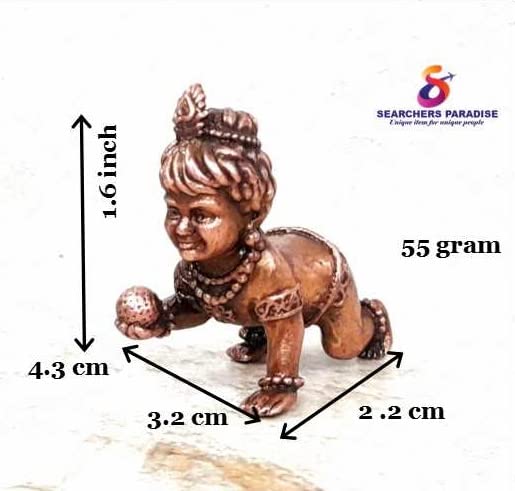 Image of God Bala Krishna Copper Murti | Idol - 1.6 Inch | 55 g