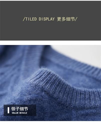 Men's Winter O-Neck Thickened Wool Sweater Loose Large Size Casual Knitted Pullover Long Sleeve Strong Heat Retention2
