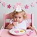 BARKBUDDIEE Bow 1st Birthday Hat - Adorable First Birthday Decorations for Girls, Perfect for Cake Smash Photo Props & Party Crown (Pink)