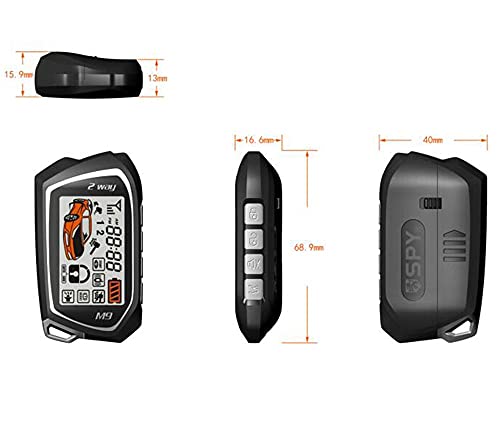 2 Way Car Alarm System With 1.73 Inch Big Lcd Pager Display Turbo Timer Mode Shock Warning Dc12V #TOP4