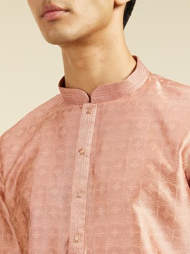 Image of DIWAS BY MANYAVAR Men's Art Silk Self Design Kurta (1pc)