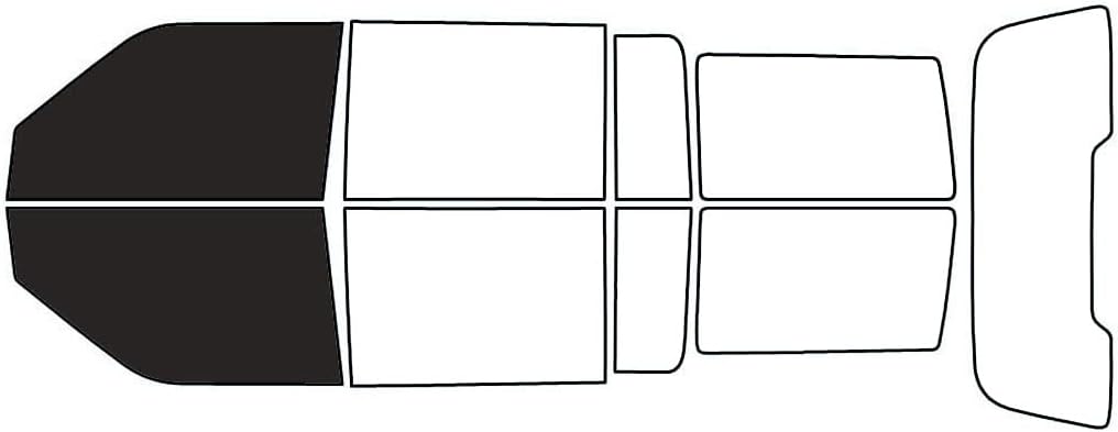 Rvinyl Window Tint Kit Compatible with Ford Flex 2009-2019 - Black 20% - Single Ply No Bubble Film - Do it Yourself Vehicle Front Precut Kit