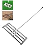 芝生レベリングレーキ、29.9x10.2インチグランドプレート、ステンレススチール芝レベラー、高耐久ガーデンレベリングレーキ、土壌レベリング用芝生レベルツール、芝生、農場、庭、庭