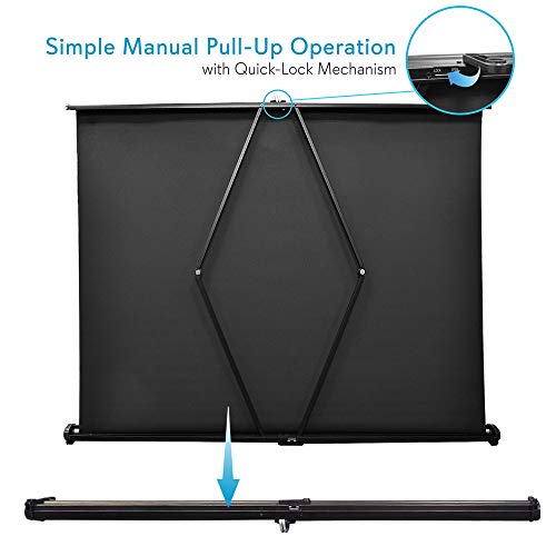 Pyle PRJTP53 50 Inches Projector Screen Portable Floor Standing Fold-Out Roll-Up Tripod Manual thumb #1