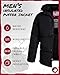 CANADA WEATHER GEAR Men's Puffer Jacket - Fur Lined Winter Bubble Nylon Jacket - Insulated Outerwear Jackets for Men (M-XXL), Size Large, Black
