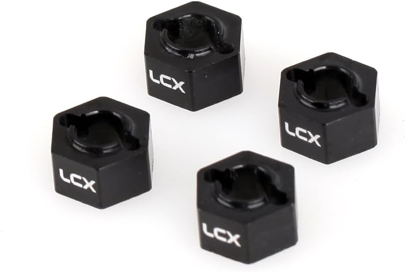 LCX Racing RC Car CNC Machined Aluminum 8mm Wheel Hex System for LOSI 1/16 Mini-B Buggy 1/18 Mini-T 2.0 Stadium Truck, Upgrades Parts Accessories