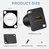 14 PZS Conector Pasante HDMI para Montaje en Panel y Juego de Placa Ciega para Montaje en Panel, Conector Pasante Tipo D HDMI, Adaptador Hembra a Hembra 4K, Extensión de Mamparo 4K 60Hz 3D y HDR con Tapa 6