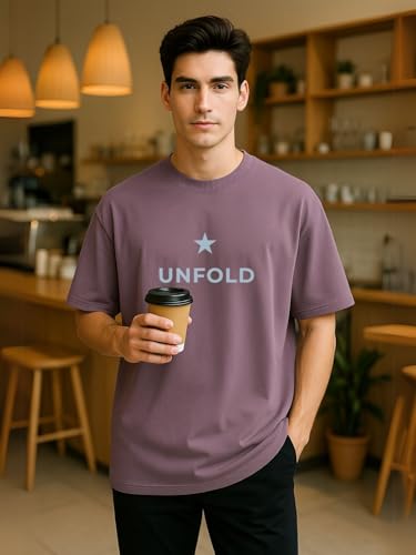 Image of Nobero Men's Oversized Graphic T-Shirt for Men | Soft Cotton | Drop Shoulder Relaxed Fit | Printed Casual Tshirt for Men
