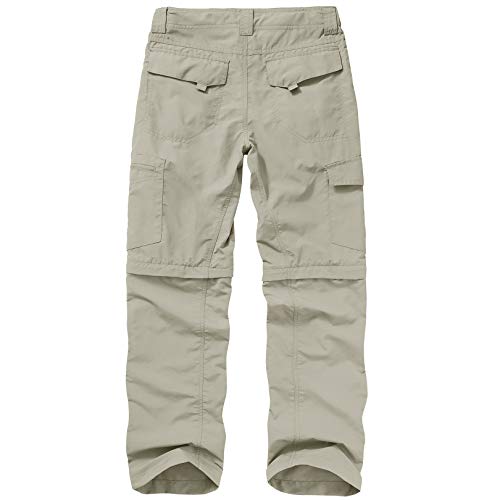 Hiking Pants For Men Boy Scout Convertible Cargo Zip Off Lightweight Quick Dry Breathable Fishing Safari Shorts,6226,Apricot,29 #TOP1