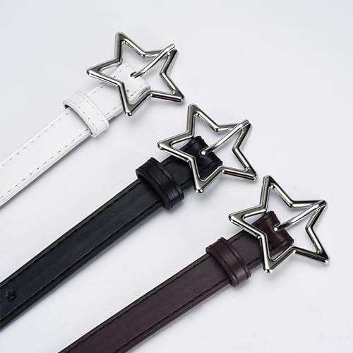 Kiench Girls Leather Belts with Star Buckle Kids Skinny Belts for Jeans Pants Dresses2