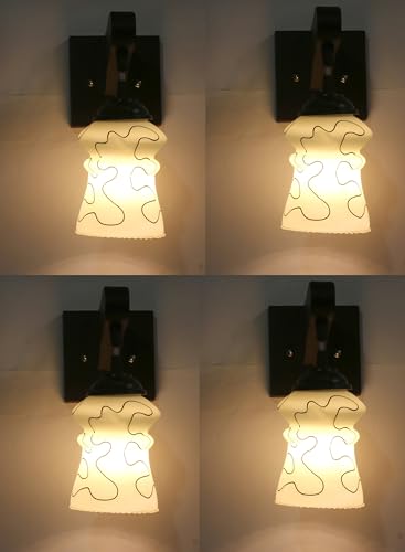 Image of Modern Decorative Designer Wall Light Industries for Living Room, Bedroom, Bedside, and Decorative Lighting Indoor Use, Bulb Not Included (121 Kala, 4)