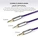 Linsoul Tripowin Zonie IEM Cable, 16 Core Silver Plated Earphone Upgraded Cords, 1.25m SPC in Ear Monitor Cable for 7hz Zero:2 Orchestra Lite Cadenza Hype4 Supermix4(2pin 0.78mm, 3.5mm)(Violet)
