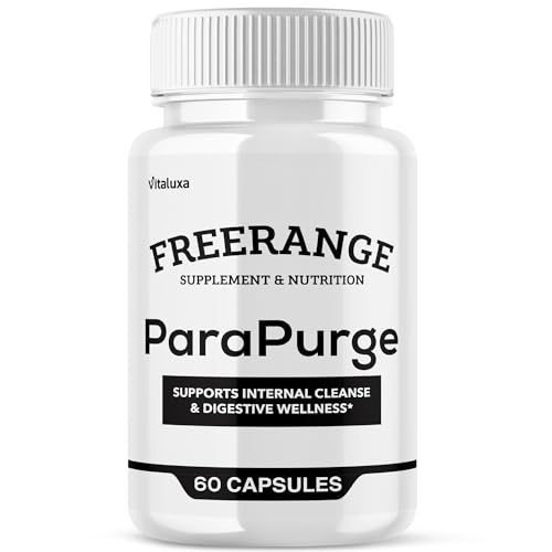 Freerange ParaPurge Capsules, Free Range Parapurge Gut Support Supplement Advanced Maximum Strength, Natural Ingredients Cleanse Formula Loss Pills Overall Health & Wellness Made in USA (60 Capsules)