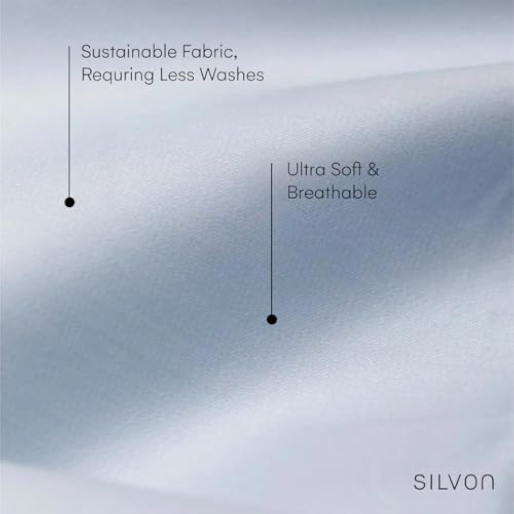 Anti-Acne Pillowcase Woven with Pure Silver, Antimicrobial, Sky
